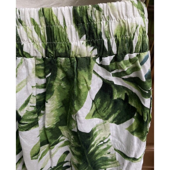 Panama Jack Linen Blend Pants Women’s Size S Wide Leg Tropical Pockets Green - Picture 9 of 10